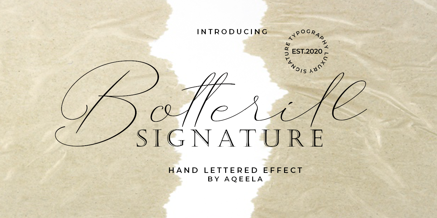 Botterill Signature Regular Font preview
